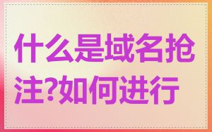 什么是域名抢注?如何进行