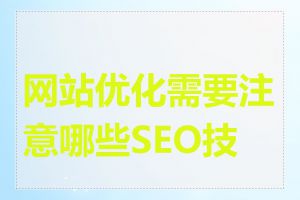 网站优化需要注意哪些SEO技巧
