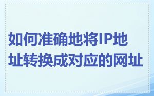 如何准确地将IP地址转换成对应的网址