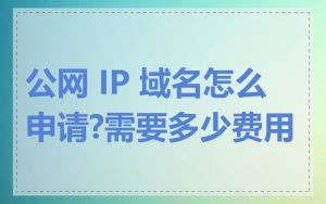 公网 IP 域名怎么申请?需要多少费用