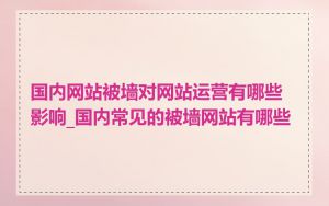 国内网站被墙对网站运营有哪些影响_国内常见的被墙网站有哪些