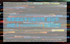 哪家建站平台最好用_建站平台的 E-commerce 功能如何