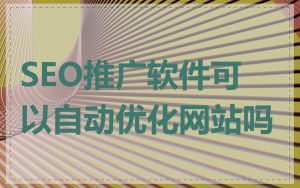 SEO推广软件可以自动优化网站吗