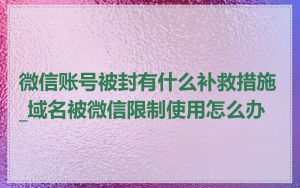 微信账号被封有什么补救措施_域名被微信限制使用怎么办