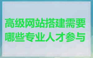 高级网站搭建需要哪些专业人才参与