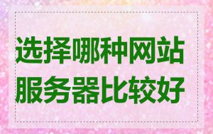 选择哪种网站服务器比较好