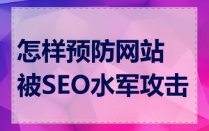 怎样预防网站被SEO水军攻击