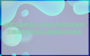 域名注册的延长注册时间有哪些优势_注册商提供的域名管理服务有哪些