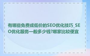 有哪些免费或低价的SEO优化技巧_SEO优化服务一般多少钱?哪家比较便宜