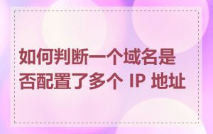 如何判断一个域名是否配置了多个 IP 地址