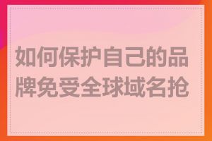 如何保护自己的品牌免受全球域名抢注
