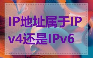 IP地址属于IPv4还是IPv6