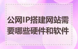 公网IP搭建网站需要哪些硬件和软件