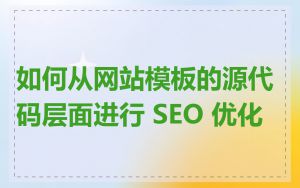 如何从网站模板的源代码层面进行 SEO 优化