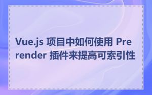Vue.js 项目中如何使用 Prerender 插件来提高可索引性
