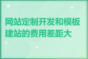 网站定制开发和模板建站的费用差距大吗