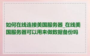 如何在线连接美国服务器_在线美国服务器可以用来做数据备份吗