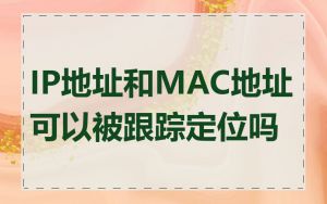 IP地址和MAC地址可以被跟踪定位吗