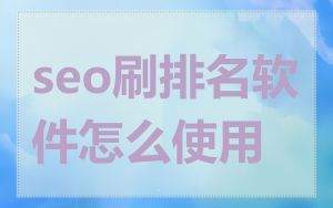 seo刷排名软件怎么使用