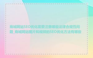 商城网站SEO优化需要注意哪些法律合规性问题_商城网站图片和视频的SEO优化方法有哪些