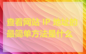 查看网站 IP 地址的最简单方法是什么