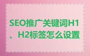 SEO推广关键词H1、H2标签怎么设置
