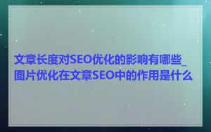 文章长度对SEO优化的影响有哪些_图片优化在文章SEO中的作用是什么