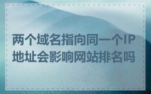 两个域名指向同一个IP地址会影响网站排名吗