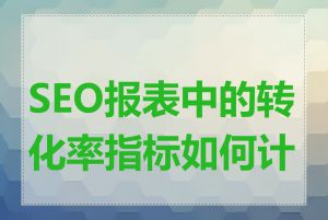 SEO报表中的转化率指标如何计算