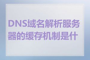 DNS域名解析服务器的缓存机制是什么
