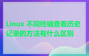 Linux 不同终端查看历史记录的方法有什么区别