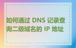 如何通过 DNS 记录查询二级域名的 IP 地址