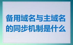 备用域名与主域名的同步机制是什么