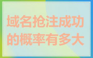 域名抢注成功的概率有多大