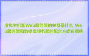 虚拟主机和Web服务器的关系是什么_Web服务器和数据库服务器的配合方式有哪些
