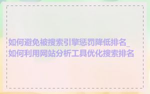 如何避免被搜索引擎惩罚降低排名_如何利用网站分析工具优化搜索排名
