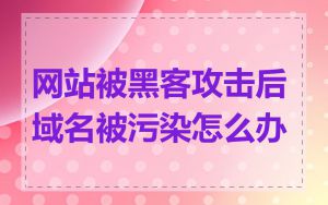网站被黑客攻击后域名被污染怎么办
