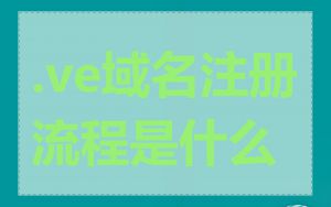 .ve域名注册流程是什么