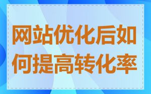 网站优化后如何提高转化率