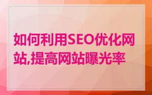 如何利用SEO优化网站,提高网站曝光率