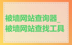 被墙网站查询器_被墙网站查找工具