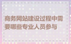 商务网站建设过程中需要哪些专业人员参与