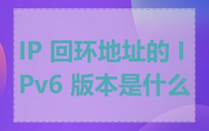 IP 回环地址的 IPv6 版本是什么