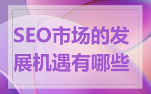 SEO市场的发展机遇有哪些