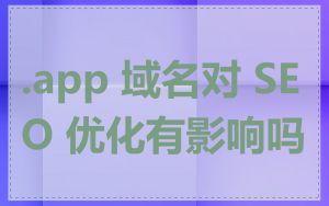 .app 域名对 SEO 优化有影响吗