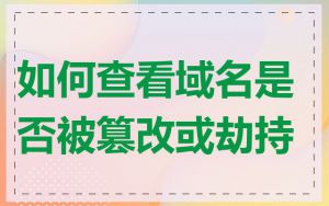 如何查看域名是否被篡改或劫持