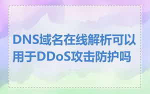DNS域名在线解析可以用于DDoS攻击防护吗