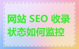网站 SEO 收录状态如何监控