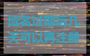 域名过期后几天可以再注册