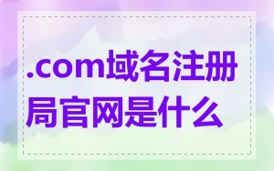 .com域名注册局官网是什么